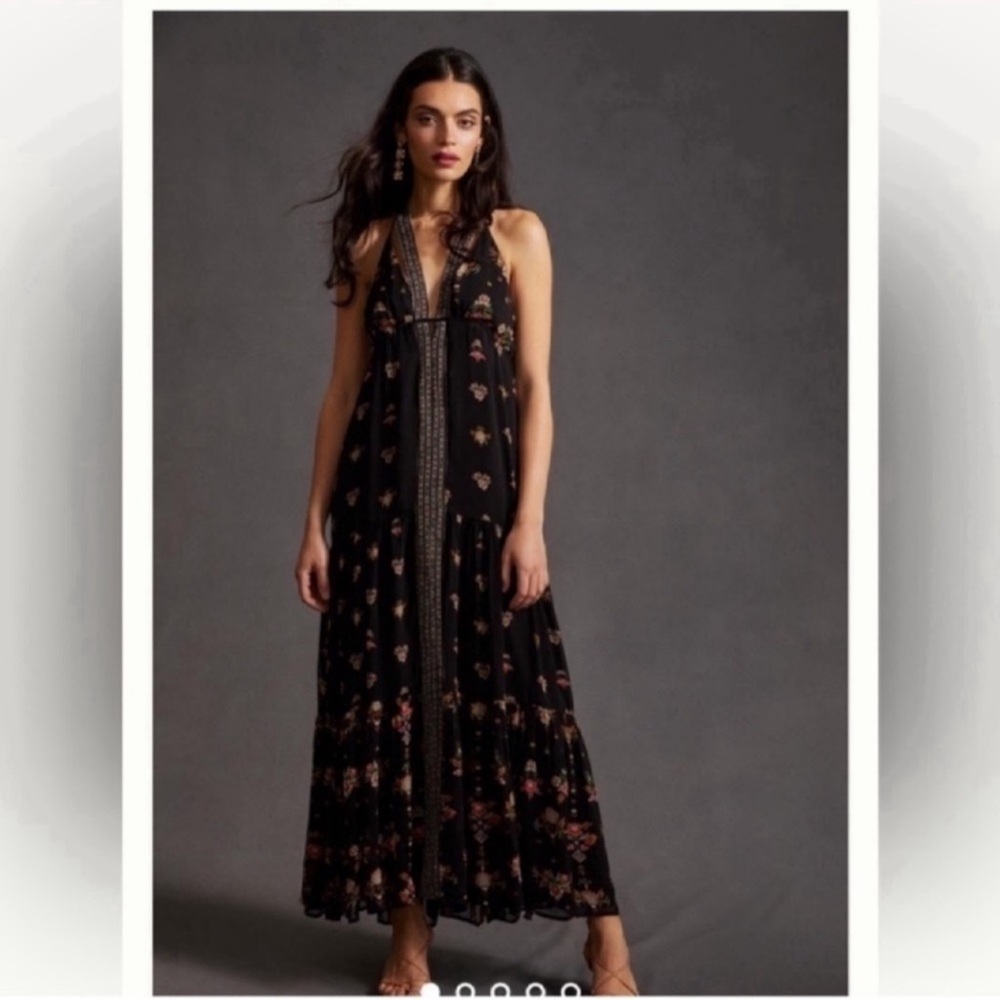 Anthropologie V-Neck Maxi Dress 
size XL